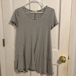 striped t-shirt dress